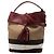 Borsa a secchiello Ashby di Burberry in tela Mega Check marrone e pelle di vitello granulata, misura Medium Marrone chiaro