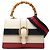 Borsa Gucci Dionysus Web in pelle bianca media con manico Bamboo Bianco