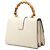 Borsa Gucci Dionysus Web in pelle bianca media con manico Bamboo Bianco - vista 2