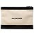Clutch Balenciaga in tela marrone e blu navy con chiusura a clip M