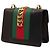 Borsa Sylvie in pelle di vitello nera con banda Web e catena Gucci Nero - vista 2