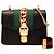 Borsa Sylvie in pelle di vitello nera con banda Web e catena Gucci Nero - vista 7