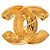 Broche Chanel Gold CC acolchado chapado en oro Dorado - vista 2