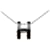 Pendentif Pop H en émail argenté palladium Hermès  - vue 2