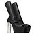 Rick Owens Botas Minimal Grill Stretch Plataforma - Negro