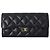 Timeless Chanel Matelassé Long Wallet Schwarz