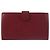 Chanel Vintage Coco Mark Wine Red Leather Wallet Dark red