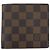 Portafoglio Louis Vuitton Damier Marco Marrone Marrone scuro Damier ebene