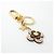 Portachiavi Louis Vuitton Monogram O'Elder Blooming Flower BB Rosa D'oro - vista 3