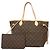 Borsa Tote Louis Vuitton Monogram Neverfull MM Marrone