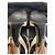 Saint Laurent Anouk Sandali con tacco in pelle effetto serpente dorata D'oro - vista 5
