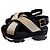 Marni Sandali con zeppa pelle e tessuto Nero Beige