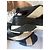 Marni Sandali con zeppa pelle e tessuto Nero Beige - vista 9