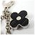 Louis Vuitton Bijou Sac Fleur de Epi Portachiavi Nero Argento - vista 3