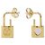 Orecchini Louis Vuitton Caduna Heart Marrone D'oro - vista 2