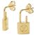 Orecchini Louis Vuitton Caduna Heart Marrone D'oro - vista 3