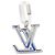 Louis Vuitton Bijou Sac LV Prism Portachiavi Argento Blu - vista 2