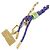 Lanyard per telefono Louis Vuitton Blade M03744 Blu D'oro - vista 3
