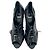 Christian Dior Botas de cano curto com cadarço e bico aberto em couro envernizado preto Dior - vista 3