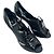 Christian Dior Botas de cano curto com cadarço e bico aberto em couro envernizado preto Dior - vista 5