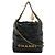 Borsa a tracolla Chanel 22 in pelle di vitello laccata Nero