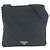 Bolso de hombro Prada de nylon y cuero Tessuto con logotipo triangle Negro