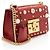 Padlock Piccola borsa a tracolla Gucci in pelle con chiusura a lucchetto e perle Rosso - vista 2