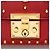Padlock Piccola borsa a tracolla Gucci in pelle con chiusura a lucchetto e perle Rosso - vista 9