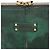 Beauty case in pelle di vitello Alexander McQueen De Manta Verde - vista 8