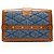 Clutch Malletage em couro de bezerro denim Louis Vuitton Azul - vista 3