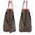 Borsa Tote Louis Vuitton Neverfull MM in PVC/Pelle Marrone - vista 7