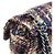 Borsa a tracolla Chanel in nylon con stampa tweed Blu - vista 4