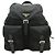 Prada Nylon Leather Triangle Logo Backpack Black
