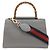 Borsa a mano Gucci Bamboo Leather 2WAY Grigio