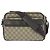 Borsa a tracolla Gucci GG Supreme Canvas e pelle Marrone Beige