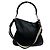Borsa a tracolla Gucci Bamboo GG Canvas e pelle Nero - vista 2