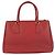 Prada Saffiano Galleria Leder Tote Bag Rot - Ansicht 2