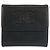 Portafoglio compatto in pelle nera Chanel Nero