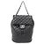 Chanel 91121 Rucksack aus schwarzem Lammleder