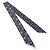 Timeless Cerchietto in seta Chanel AA8554 Nero Bianco Blu