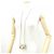 Collana Chanel AB6135 Nero Bianco D'oro - vista 5