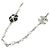 Collar Chanel ABG887 Negro Plata Blanco