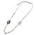 Collar Chanel ABG887 Negro Plata Blanco - vista 2