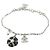 Pulsera de Charms Chanel ABG891 Negro Plata Blanco