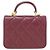Sac à main Chanel AP2200 en cuir Bordeaux - vue 2