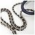 Borsa Chanel in pelle di vitello martellata blu navy - vista 4
