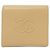 Cartera bi-fold en piel de becerro granulado beige Chanel
