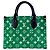 Borsa Louis Vuitton OnTheGo PM Jacquard Nero Verde - vista 3