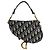 Borsa Saddle in tela navy e pelle Christian Dior Blu navy - vista 3
