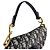 Borsa Saddle in tela navy e pelle Christian Dior Blu navy - vista 5
